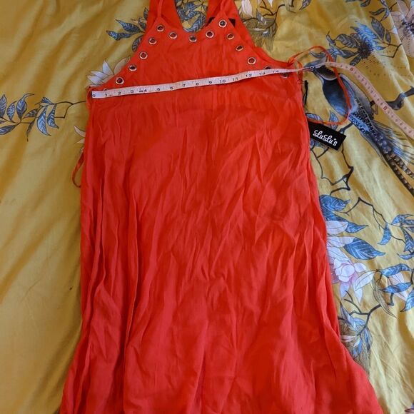 Lulu's xs flawless and grommet orange  mini swing dress nwt - Picture 5 of 6